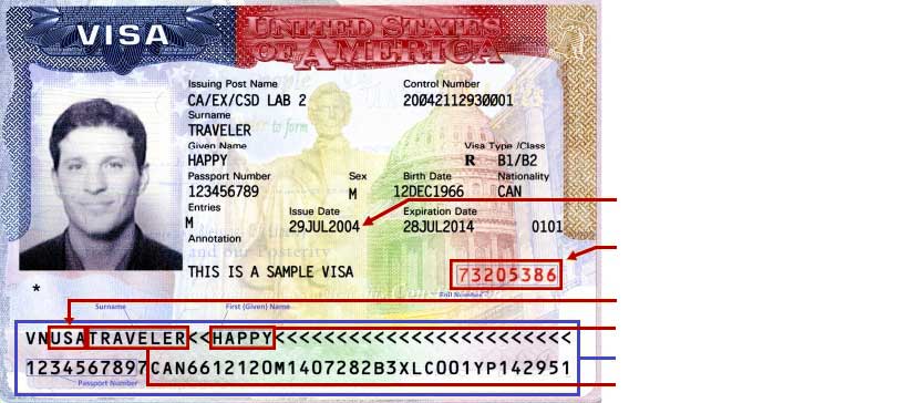 Visa Example Image